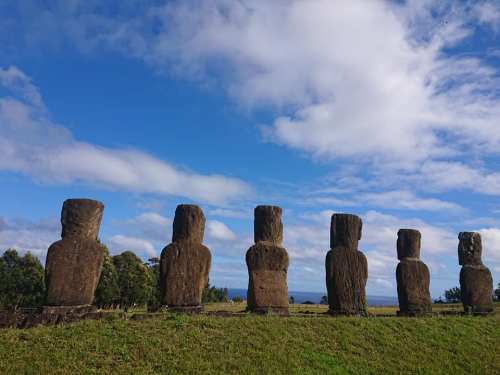 moai facing sea